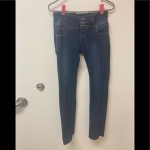 SAZA Jeans with Front Buttons and Zipper Size 7.